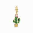 Charm pendant green cactus gold plated from the Charm Club collection in the THOMAS SABO online store
