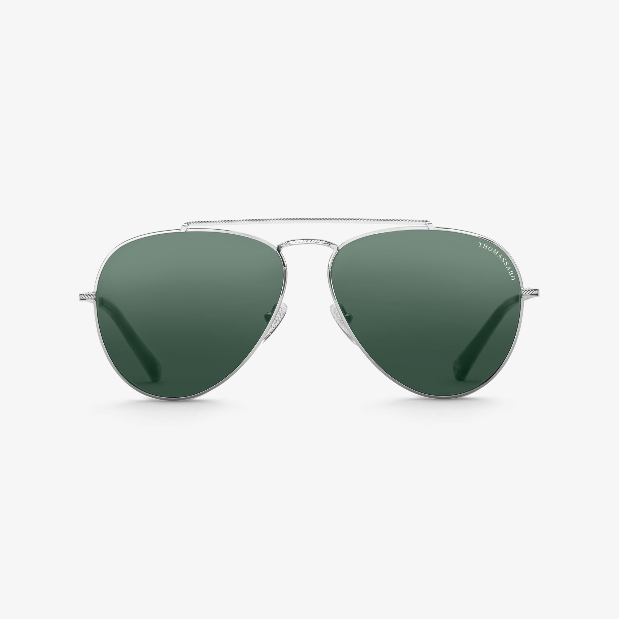 THOMAS SABO Lunettes de soleil Harrison pilote Argent sterling, Taille: A, Unisex