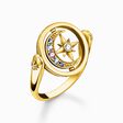 Anillo Royalty estrella &amp; luna oro de la colección  en la tienda online de THOMAS SABO