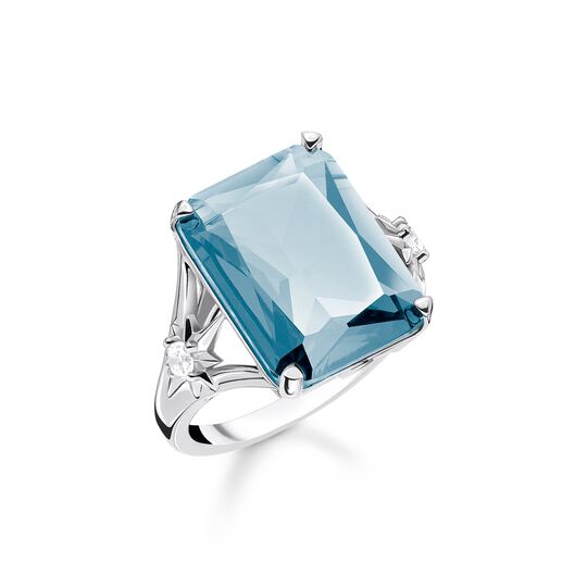 Ring blue stone, large, with star from the  collection in the THOMAS SABO online store