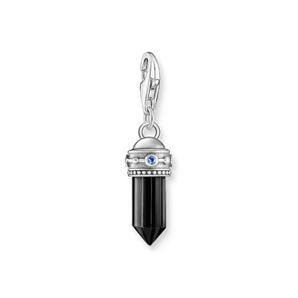 Charm pendant hexagon with onyx and red and sapphire blue stones silver from the Charm Club collection in the THOMAS SABO online store