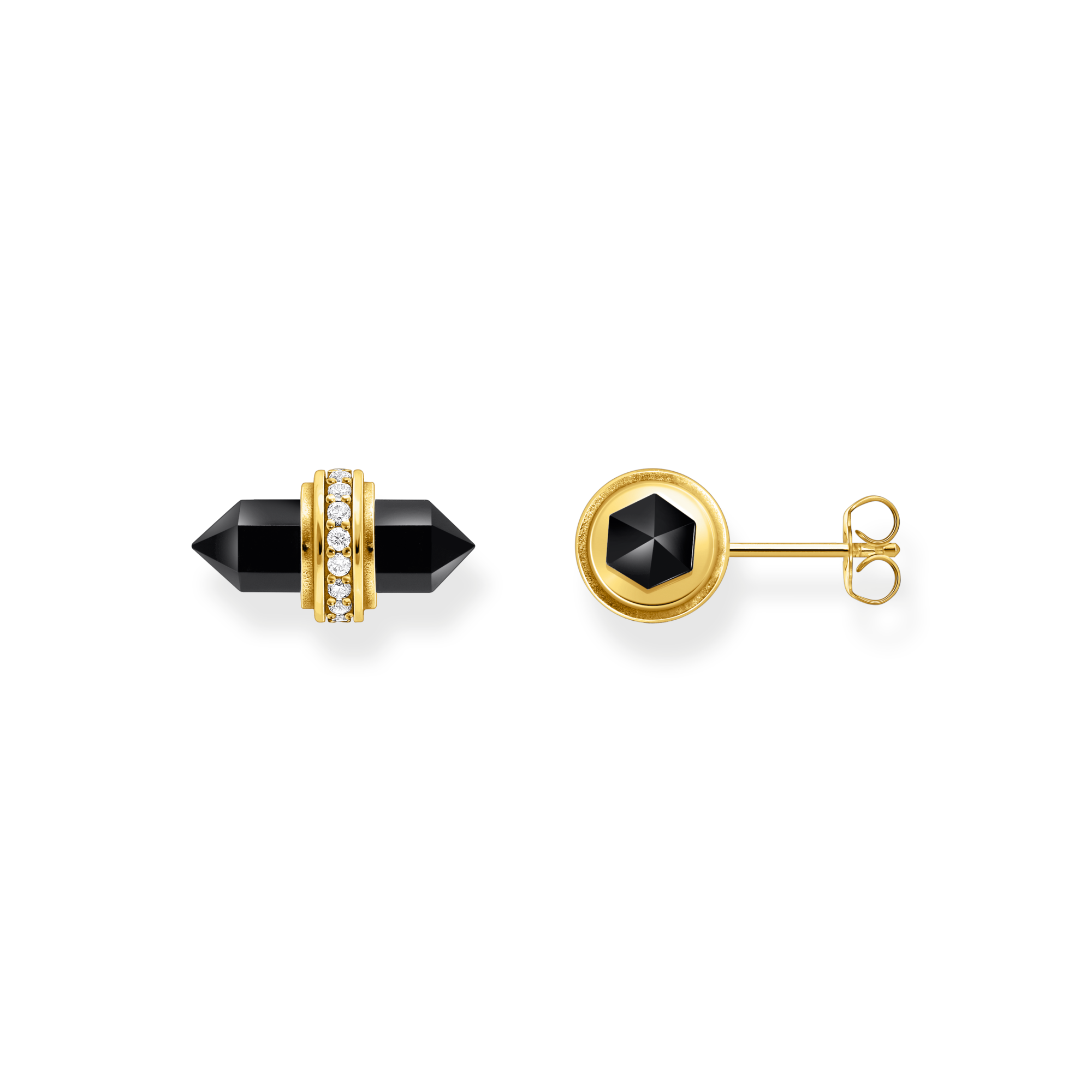 Thomas Sabo Ohrstecker mit schwarzem Onyx Kristall Silber schwarz H2281-177-11