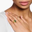 Ring snake with green malachite gold plated from the  collection in the THOMAS SABO online store