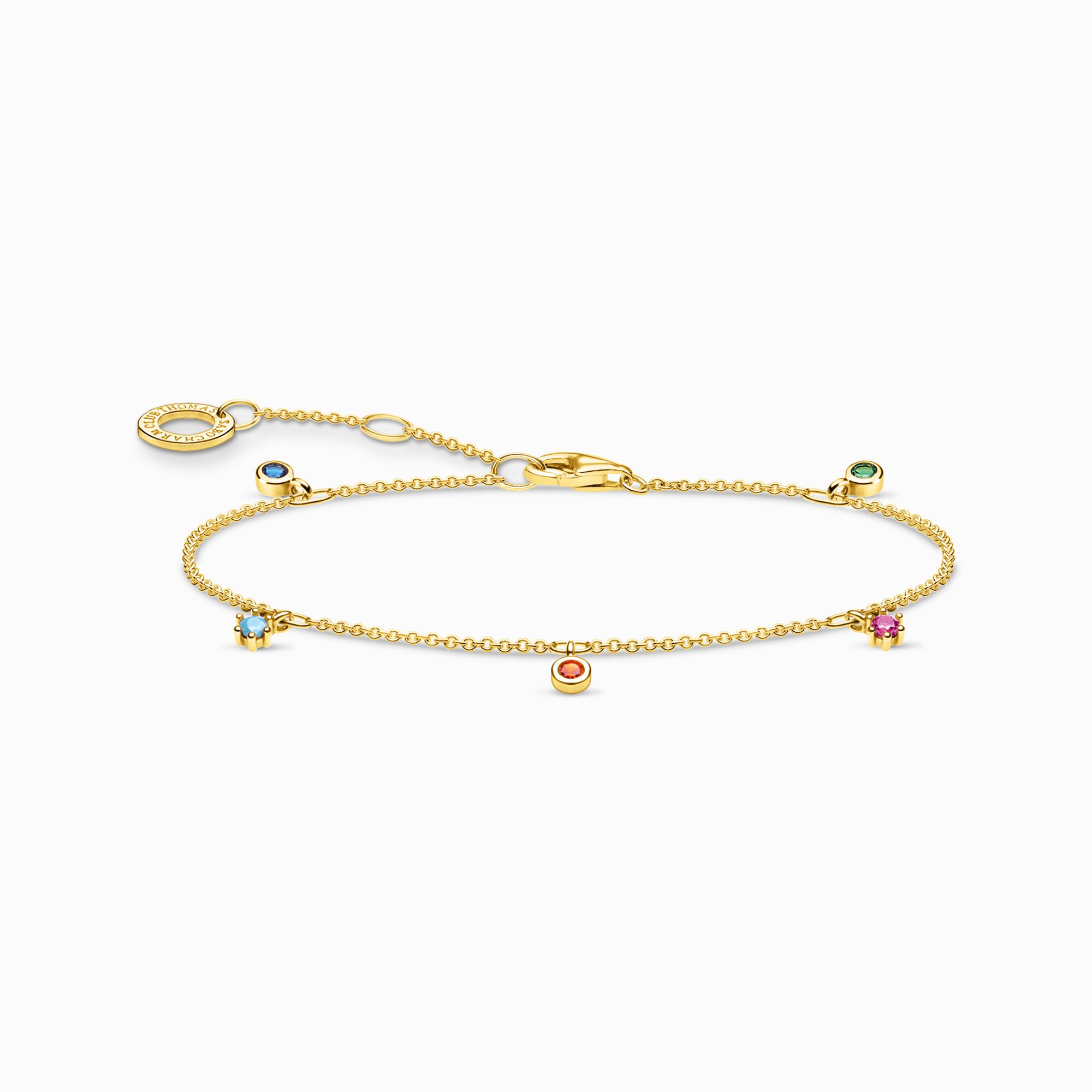 Bracelet colourful stones, gold from the Charming Collection collection in the THOMAS SABO online store
