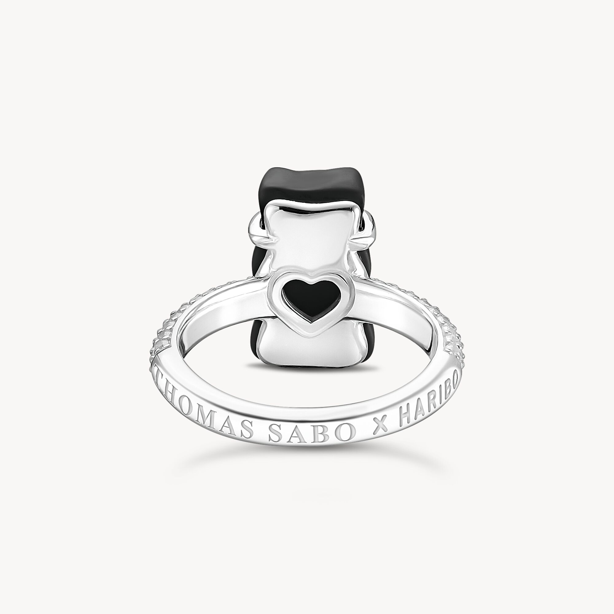 Bague avec Ours d'Or noir et pierres, argent THOMAS SABO