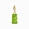 Gold-plated charm pendant goldbears in green from the Charm Club collection in the THOMAS SABO online store