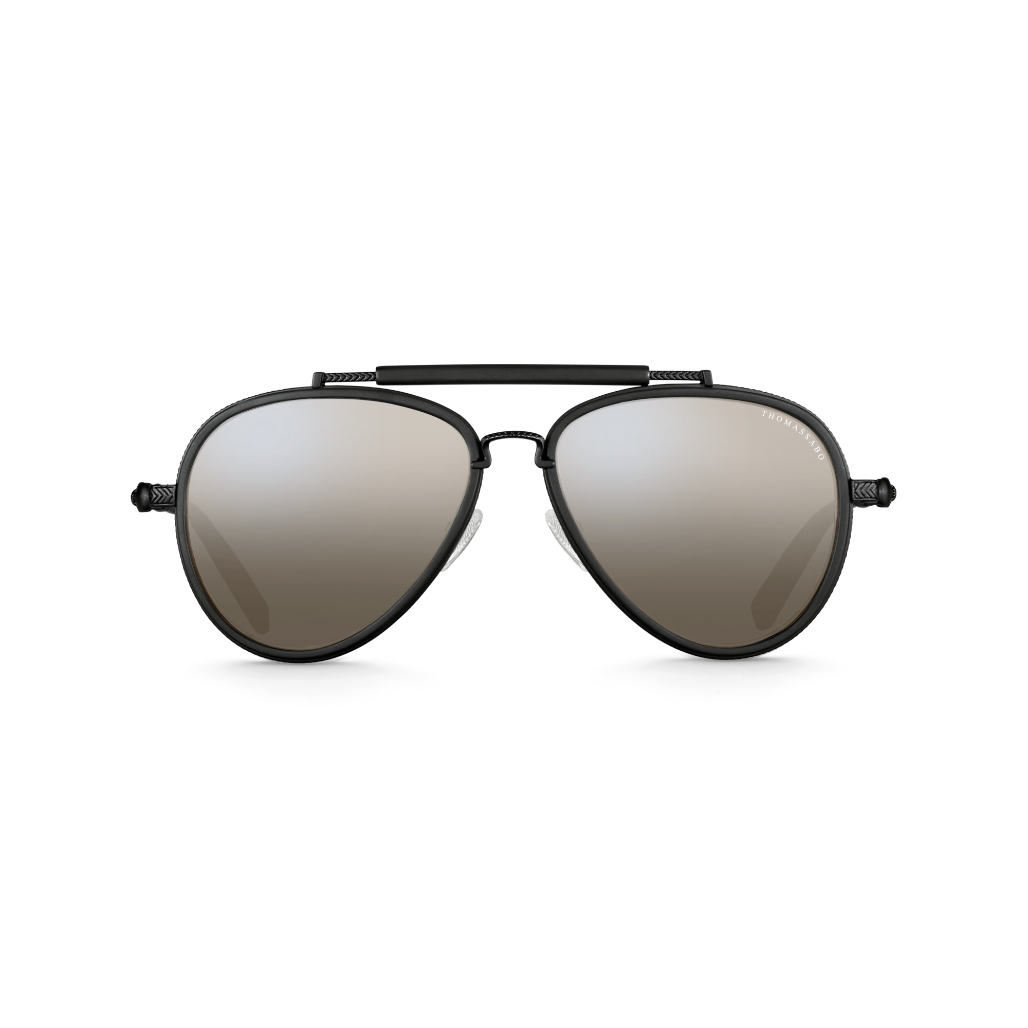 Thomas Sabo Sonnenbrille Harrison Pilot Totenkopf Verspiegelt braun E0003-253-205-A