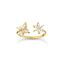 Ring butterfly with flower white stones gold from the Charming Collection collection in the THOMAS SABO online store