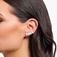 Silver single ear stud in ear climber style with white zirconia from the  collection in the THOMAS SABO online store