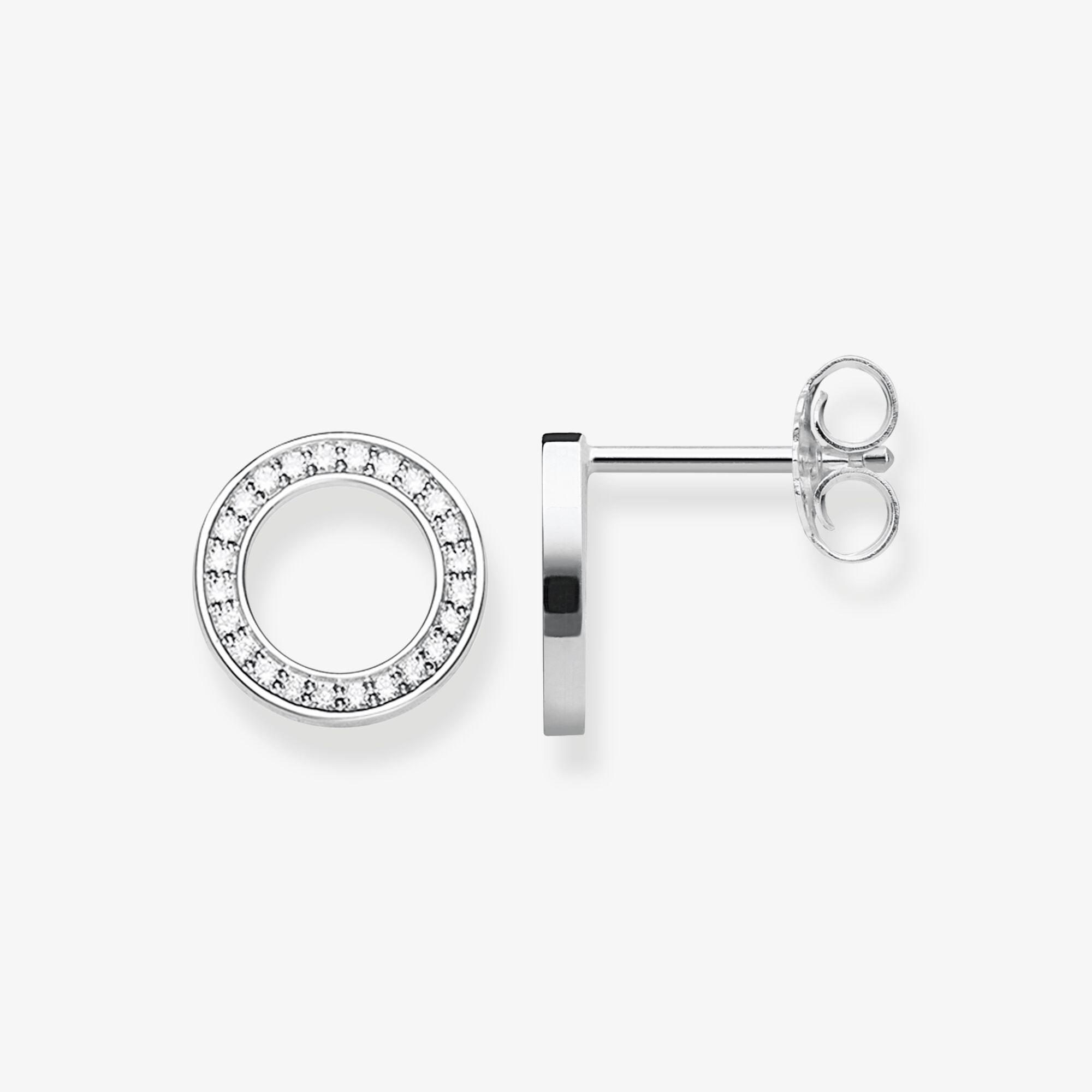 THOMAS SABO Stiftörhängen cirklar stora, 925 sterlingsilver, Storlek: one size, för damer