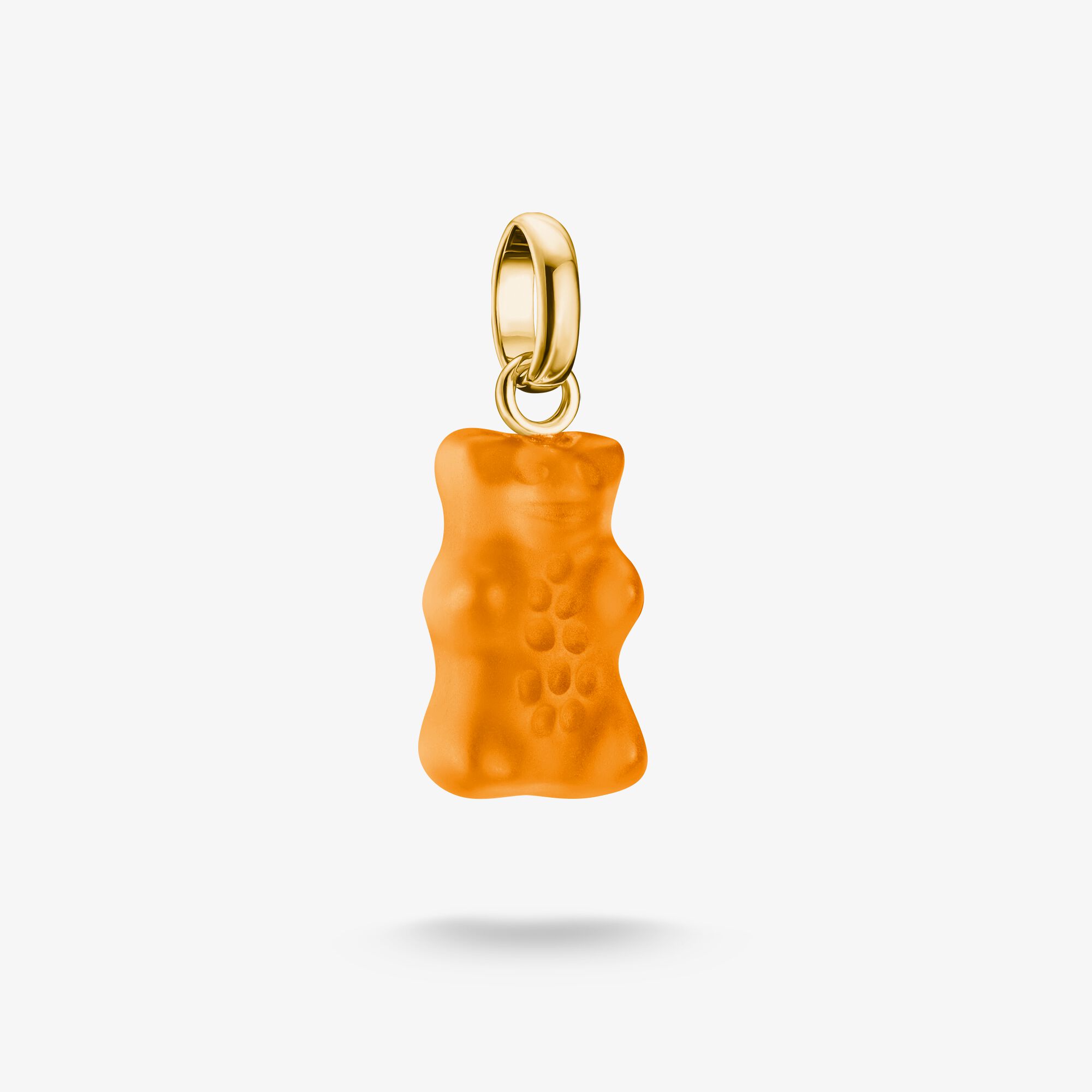 THOMAS SABO Charm-hängsmycke Goldbears i orange Connect guldpläterad, 925 sterlingsilver guldpläterat gult guld, Storlek: one size, för damer