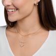 Necklace with hearts and white stones rose gold from the Charming Collection collection in the THOMAS SABO online store