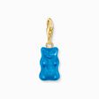 Gold-plated charm pendant goldbears in blue from the Charm Club collection in the THOMAS SABO online store