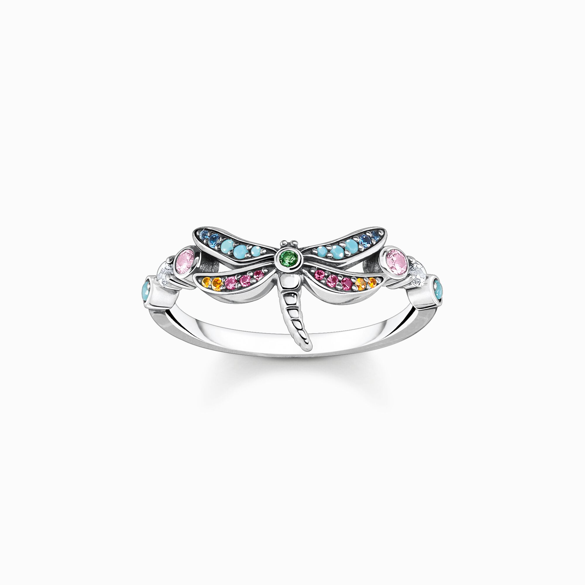 Ring Libelle mit bunten Steinen silber aus der  Kollektion im Online Shop von THOMAS SABO
