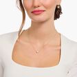 Gold-plated necklace with white zirconia pendant from the  collection in the THOMAS SABO online store