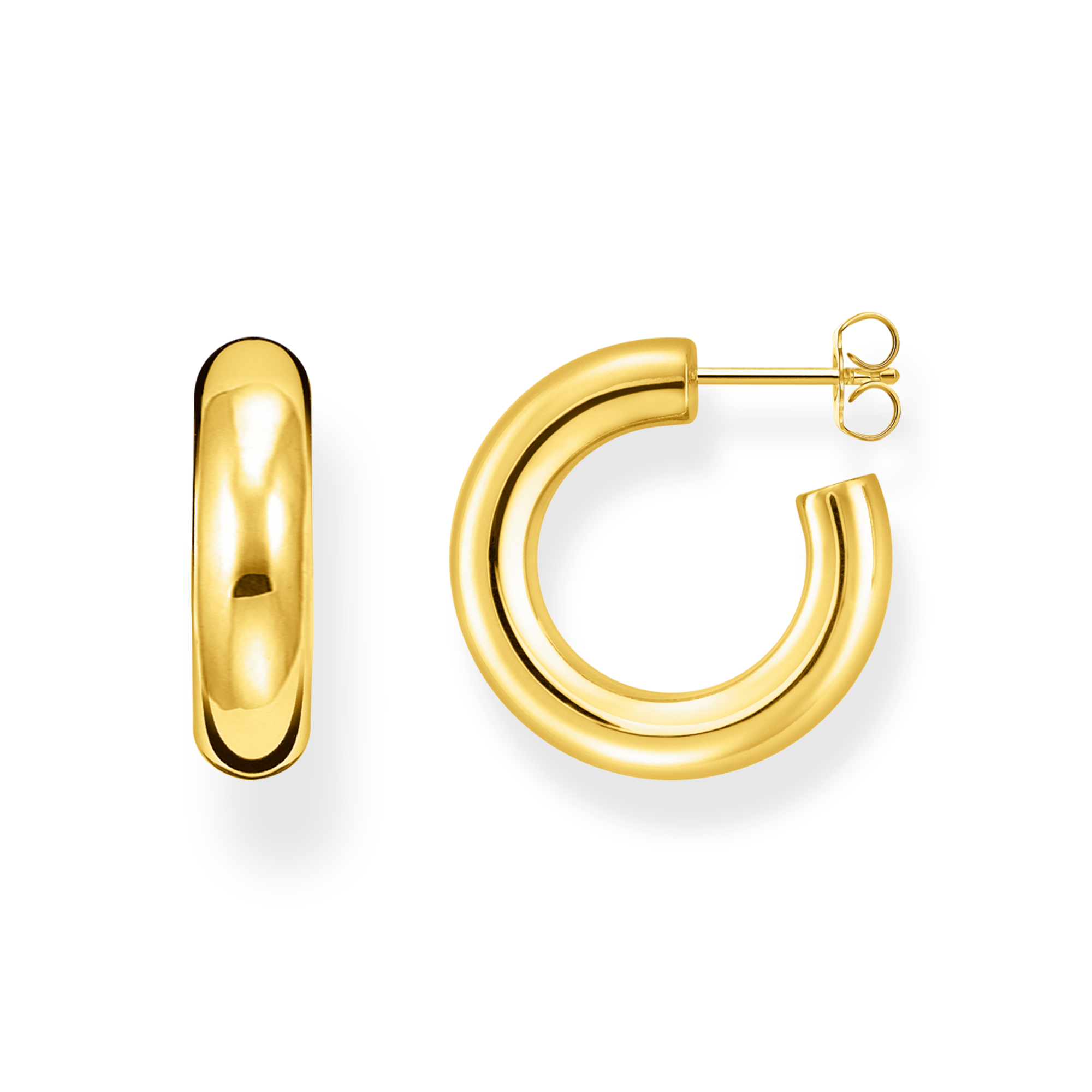 Thomas Sabo Creolen Chunky klein vergoldet gelbgoldfarben CR635-413-39