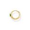 Single hoop earring green stone with white stones gold from the Charming Collection collection in the THOMAS SABO online store