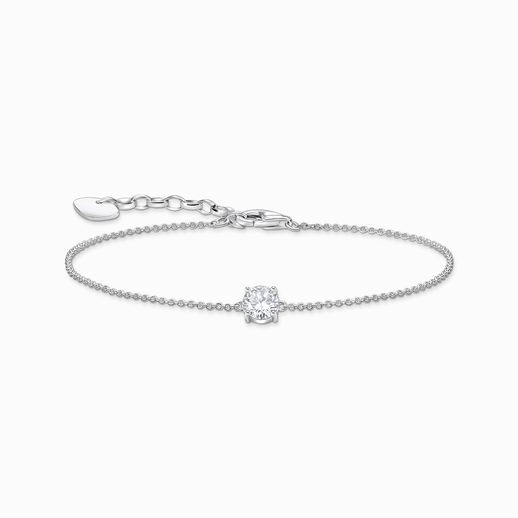 Silver bracelet with white zirconia pendant from the  collection in the THOMAS SABO online store