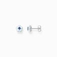 Ear studs flower with blue stone silver from the Charming Collection collection in the THOMAS SABO online store