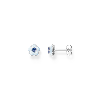 Necklace with flower pendant, blue | THOMAS SABO | Silberketten
