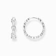 Hoop earrings circles with white stones silver from the  collection in the THOMAS SABO online store