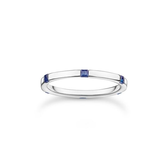 Ring with blue stones silver from the Charming Collection collection in the THOMAS SABO online store