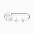 Silver brooch with white stones in safety pin design silver from the Charm Club collection in the THOMAS SABO online store