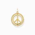 Gold plated pendant peace sign with coloured stones from the  collection in the THOMAS SABO online store