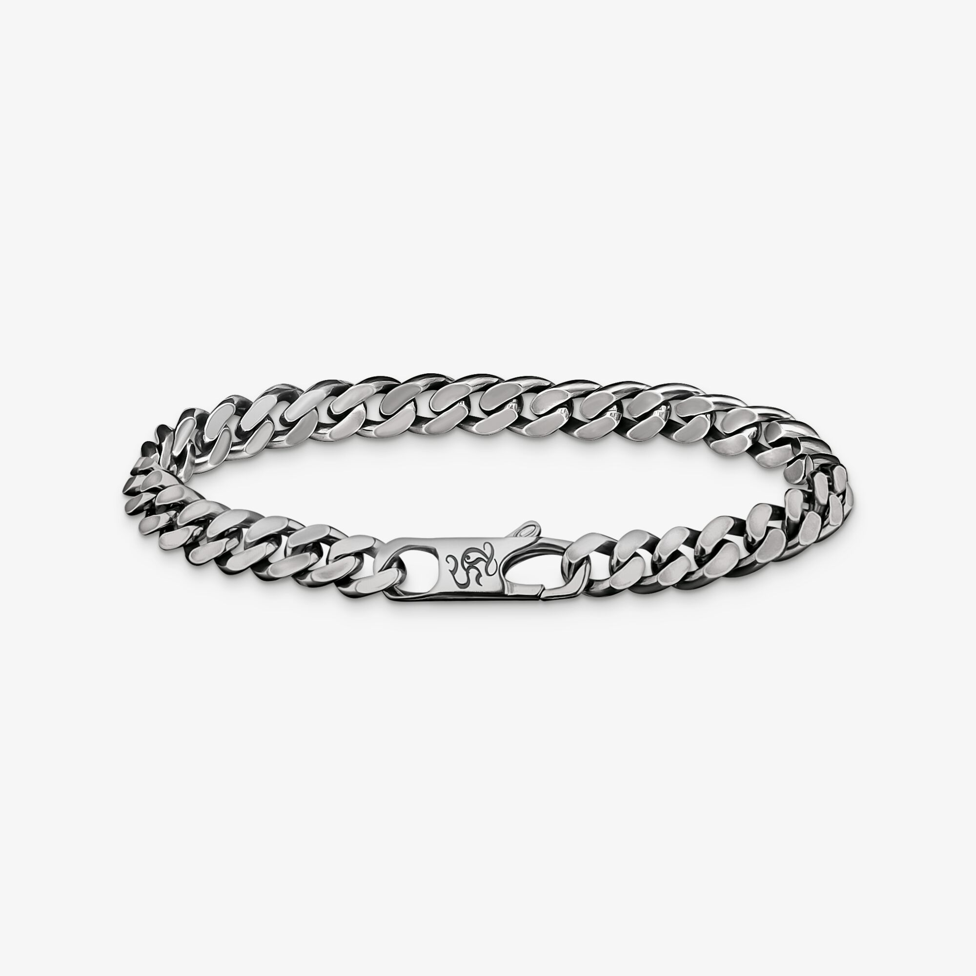 THOMAS SABO Panzerarmband 6,9 mm Silber, Sterlingsilber geschwärzt, Größe: 18 cm, Unisex