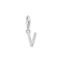 Charm pendant letter V with white stones silver from the Charm Club collection in the THOMAS SABO online store