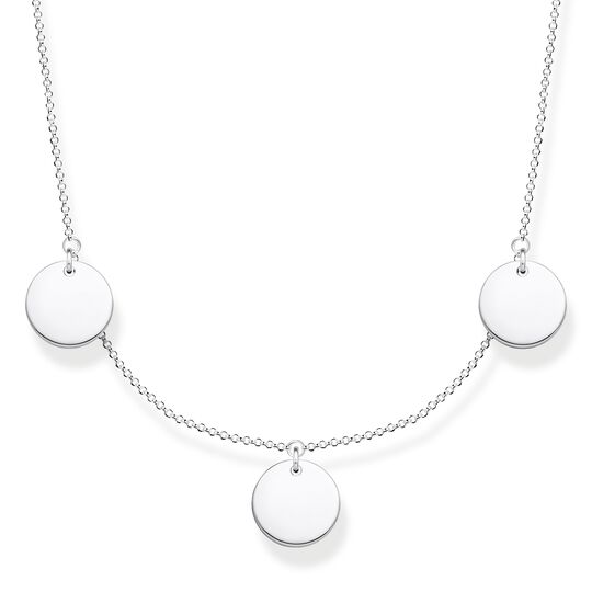 Necklace wih three discs silver from the  collection in the THOMAS SABO online store