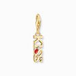 Gold-plated charm pendant KISS with white zirconia from the Charm Club collection in the THOMAS SABO online store
