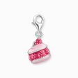 Silver charm pendant with pink raspberry macaron from the Charm Club collection in the THOMAS SABO online store