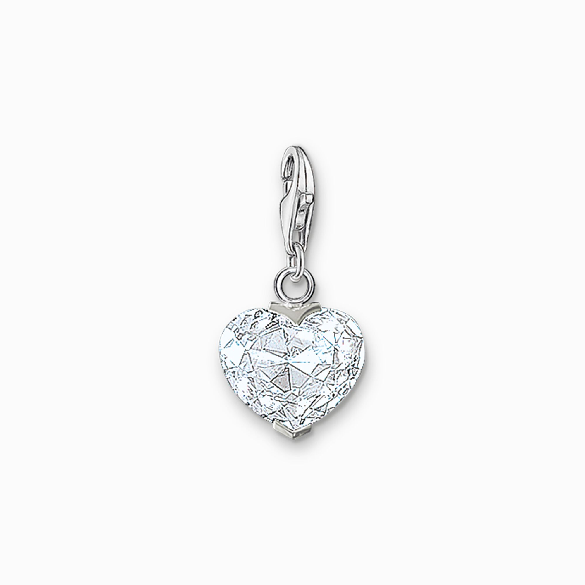 Charm pendant white heart from the  collection in the THOMAS SABO online store