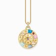 Gold-plated pendant wheel of fortune with cold enamel and stones from the  collection in the THOMAS SABO online store