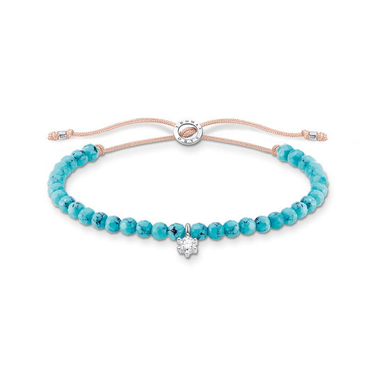 Bracelet turquoise pearls with white stone from the Charming Collection collection in the THOMAS SABO online store