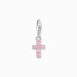 Charm-Anh&auml;nger pinkes Kreuz Silber aus der Charm Club Kollektion im Online Shop von THOMAS SABO
