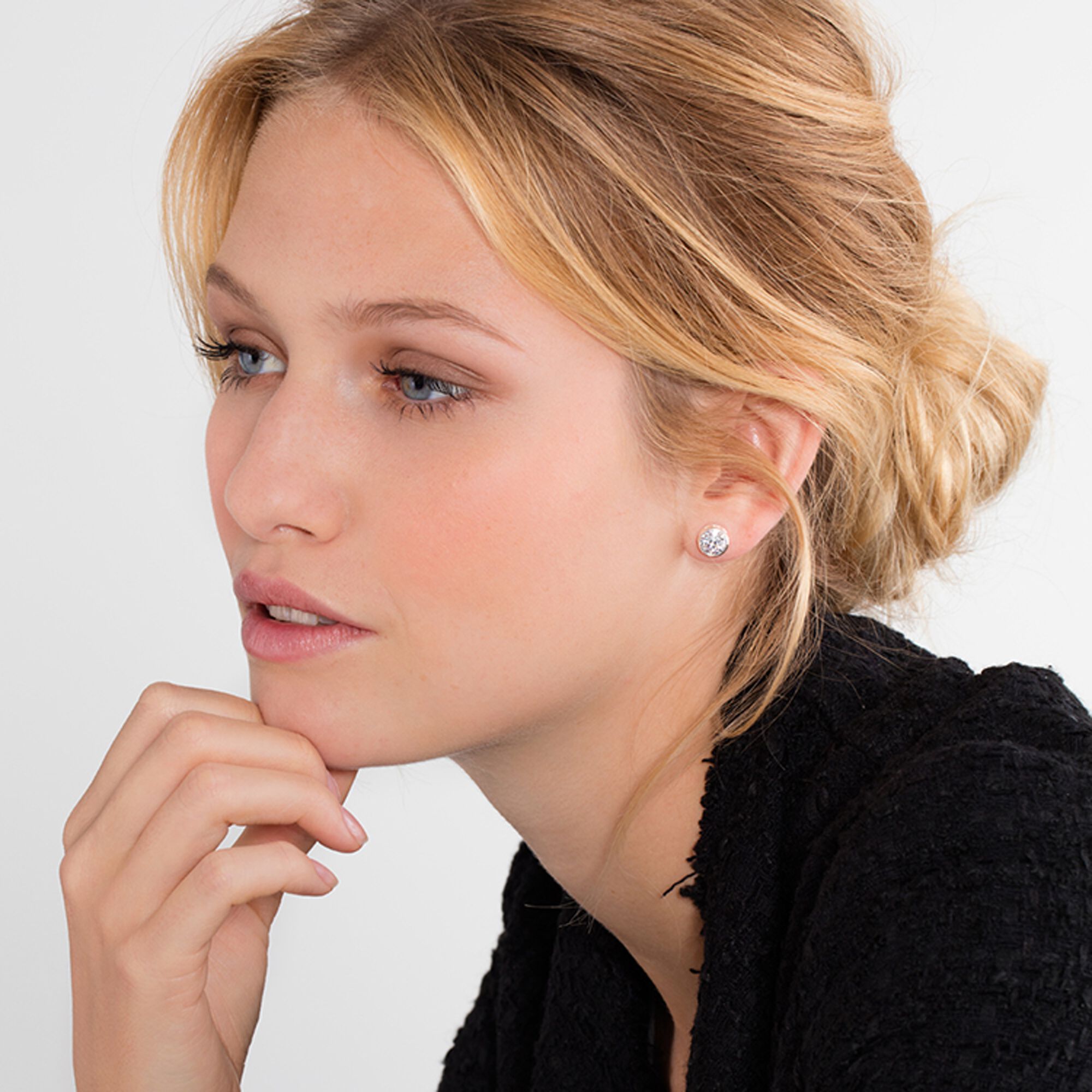 Ear studs large white stone TS Jewellery THOMAS SABO