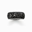 Band ring black crushed pav&eacute; from the  collection in the THOMAS SABO online store