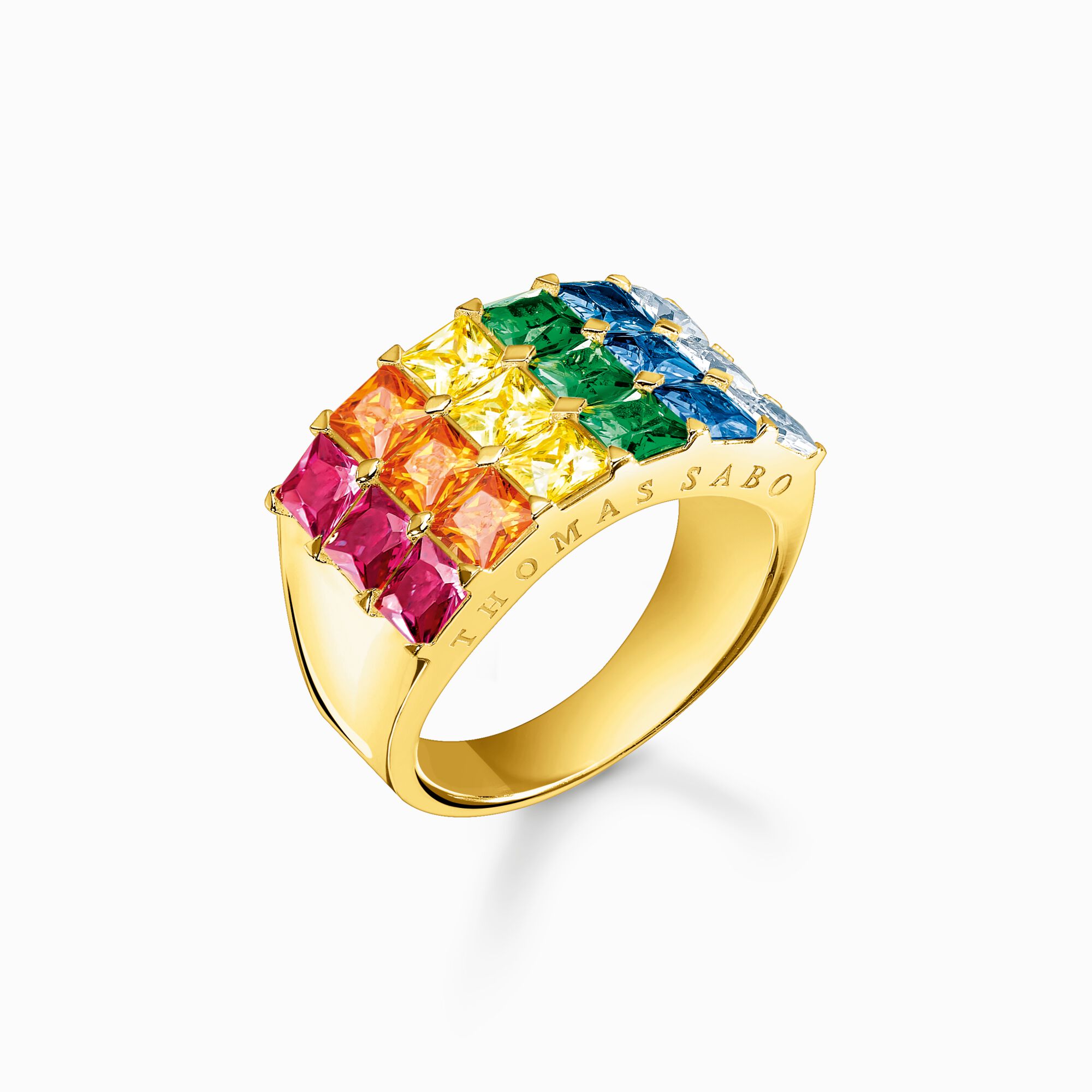 Anillo piedras de colores pav&eacute; oro de la colección  en la tienda online de THOMAS SABO