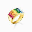 Ring bunte Steine Pav&eacute; gold aus der  Kollektion im Online Shop von THOMAS SABO