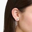 Boucle d&#39;oreille perle avec rayons de soleil hivernaux argent&eacute;s de la collection  dans la boutique en ligne de THOMAS SABO