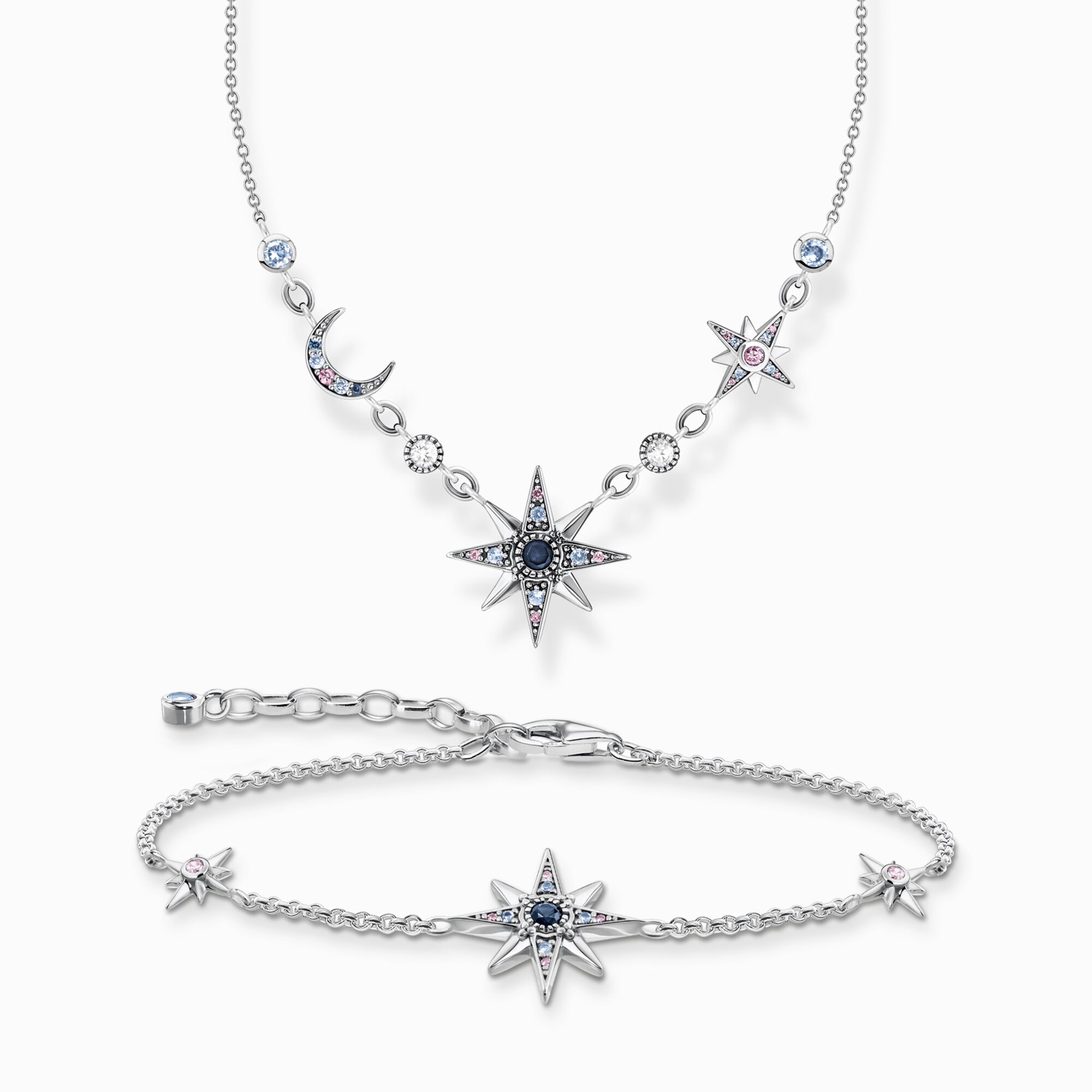 Jewellery set Royalty moon &amp; stars silver from the  collection in the THOMAS SABO online store
