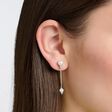 Ohrringe Perle mit Wintersonnenstrahlen silber aus der  Kollektion im Online Shop von THOMAS SABO
