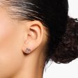 Clous d&#39;oreilles avec pierres blanches plaqu&eacute; or rose de la collection  dans la boutique en ligne de THOMAS SABO