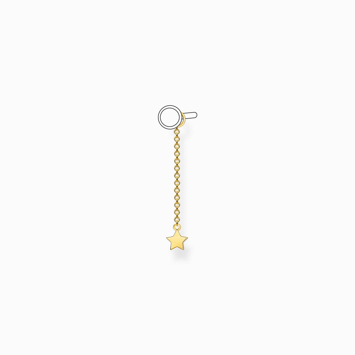 Golden earring THOMAS with SABO – chain pendant