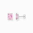Ear studs with pink stone silver from the  collection in the THOMAS SABO online store