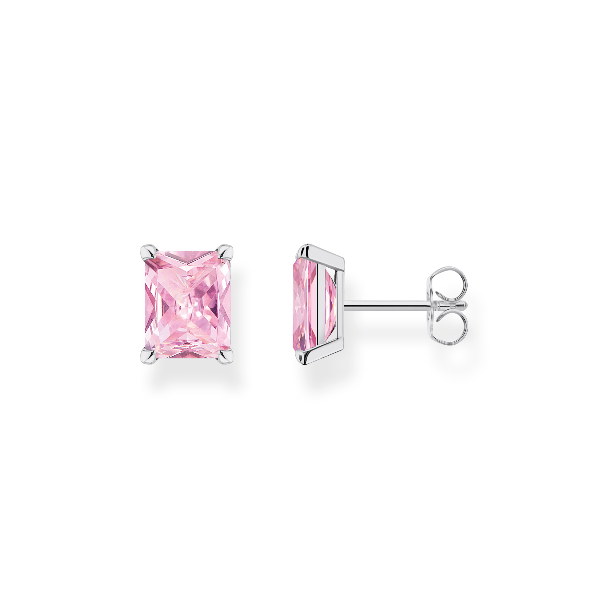 Thomas Sabo Ohrstecker mit pinkem Stein Silber pink H2201-051-9