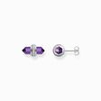 Silver ear studs with hexagonal imitation amethyst from the  collection in the THOMAS SABO online store