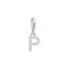 Charm pendant letter P with white stones silver from the Charm Club collection in the THOMAS SABO online store